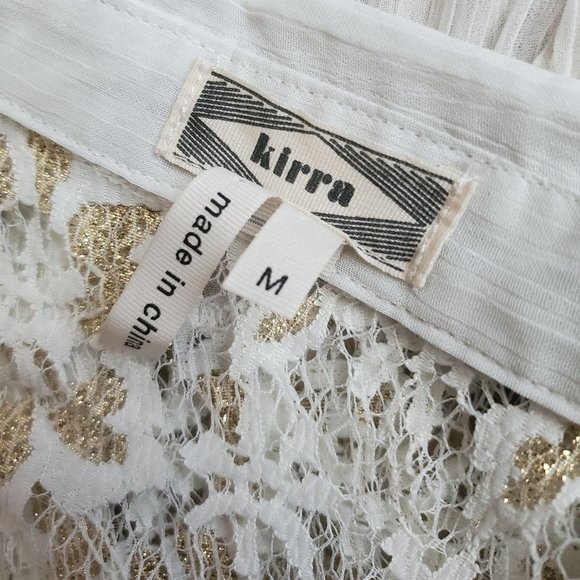 Kirra | Sheer Lace Sleeveless Button Down - Picture 8 of 8